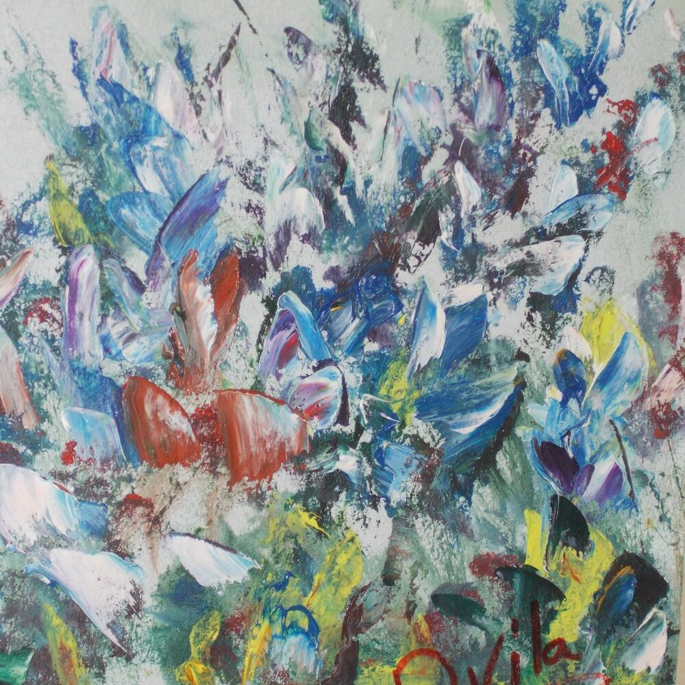 Original Collectable "Bluebonnets Galore" oil painting by Texas Artist Davila - Picture 6 of 6
